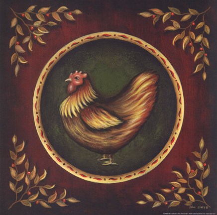 Framed Humble Hen Print