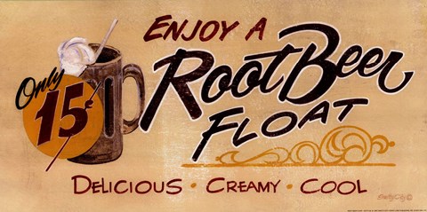 Framed Root Beer Float Print