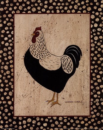 Framed Whiteback Chicken Print