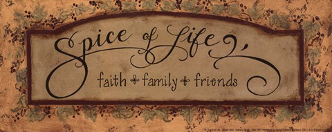 Framed Spice Of Life - Petite Print