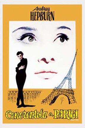 Framed Audrey Hepburn, Funny Face (Italian) Print