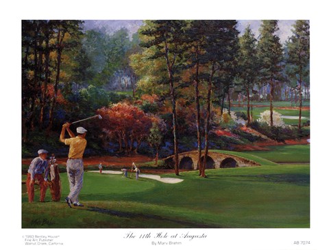 Framed 11th Hole at Augusta Print