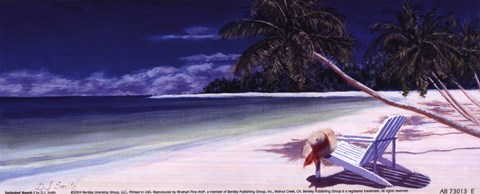 Framed Secluded Beach I Print