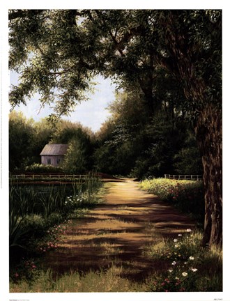 Framed Pond House Print