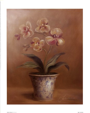 Framed Olivia's Flowers I Print