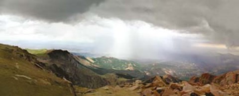 Framed Storm At The Pike Print