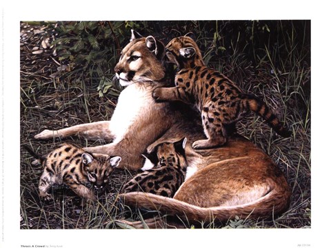 Framed Three's A Crowd Print