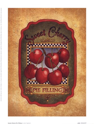 Framed Sweet Cherry Pie Filling Print