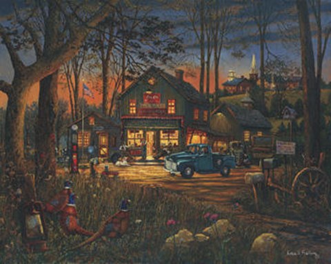 Framed Aaron B. Faulkner - Six O'Clock News Print