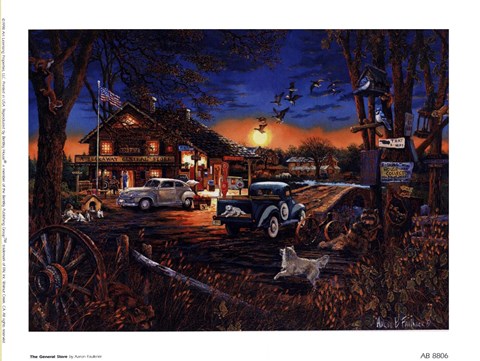 Framed Aaron B. Faulkner - The General Store Print