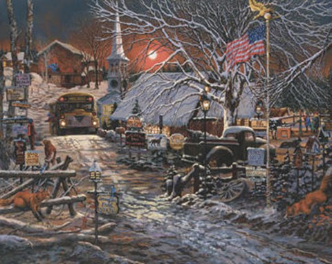 Framed Aaron B. Faulkner - Snowfire Park Print
