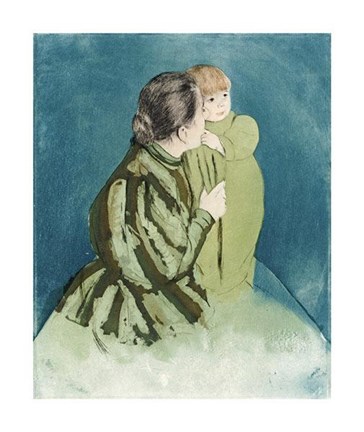 Framed Peasant Mother And Child Print