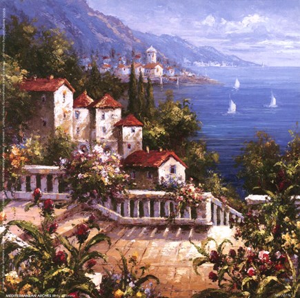 Framed Mediterranean Arches III Print