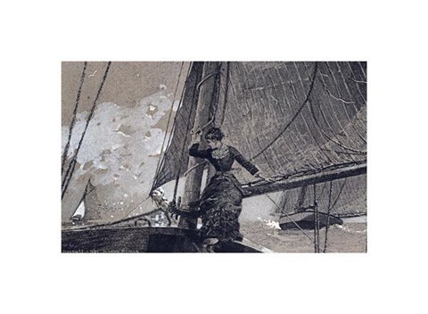 Framed Yachting Girl Print