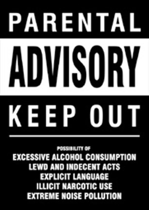 Framed Parental Advisory (Keep Out) Print