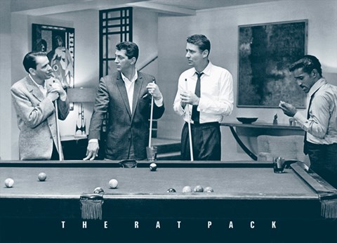 Framed Rat Pack - Pool Print