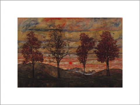 Framed Four Trees Print