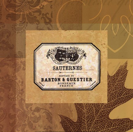 Framed Barton and Guestier Print