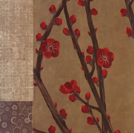 Framed Eastern Blossoms 1 Print