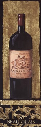 Framed Beaujolais Wine Bottle Print
