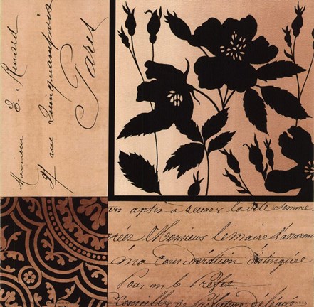 Framed Noir Et Creme II Print