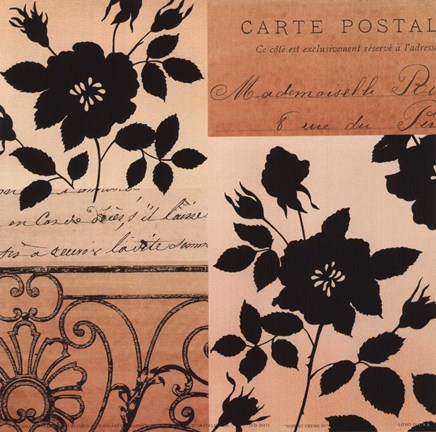 Framed Noir Et Creme IV Print