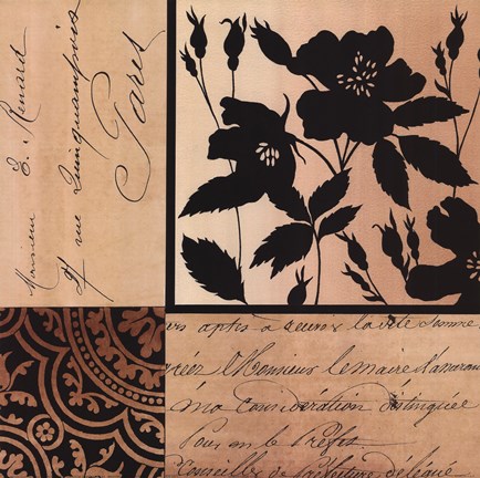 Framed Noir Et Creme II Print