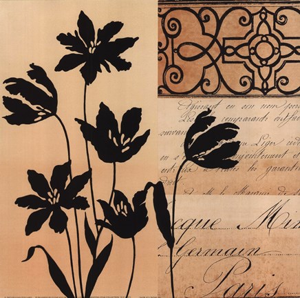 Framed Noir Et Creme III Print