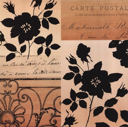 Framed Noir Et Creme IV Print