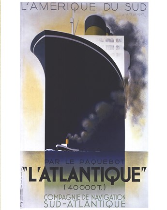 Framed L'atlantique Print