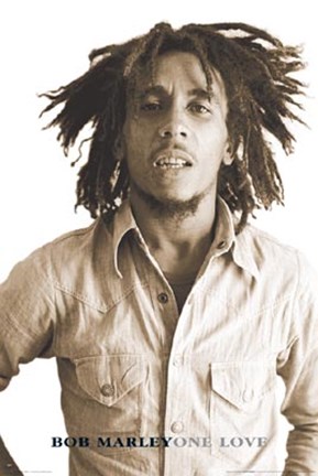 Framed Bob Marley - One Love Print