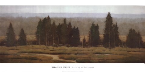Framed Evening At Stillwater Print