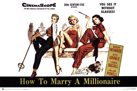 Framed How to Marry a Millionaire Print