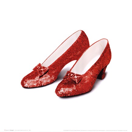 Framed Wizard of Oz - Ruby Slippers Print