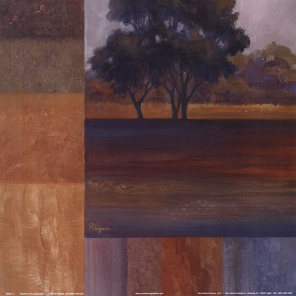 Framed Rhythms Of Landscape I Print