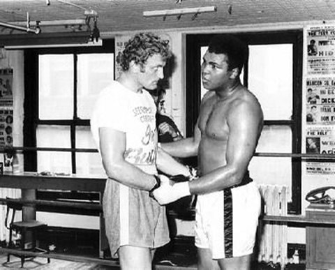 Framed Muhammad Ali and Joe Bugner Print