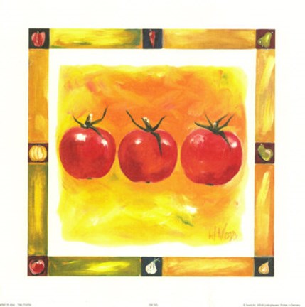 Framed Tomatoes Mosaic Print