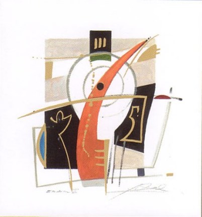 Framed Emotion II canaletto paper Print