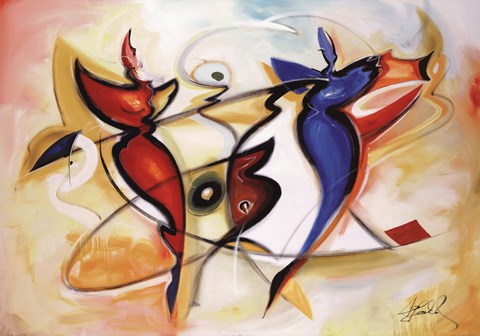 Framed Dancing Angels Print