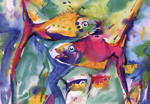 Framed Colorful Fish Print