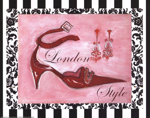 Framed Bling Bling II - London Style Print