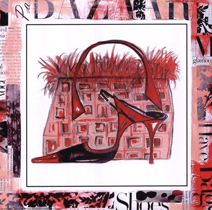 Framed Magazine Mania Shoes II Print