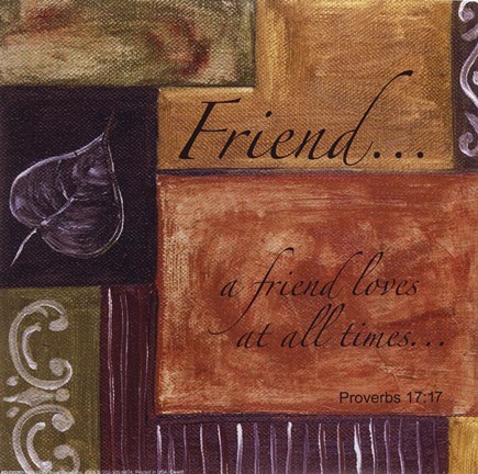 Framed Words to Live By...Friend Print