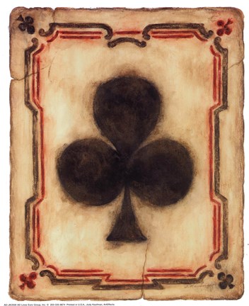 Framed Card Suits - Clubs Print