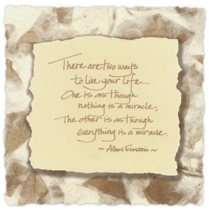 Framed WORDS TO LIVE BY: Miracle... Print