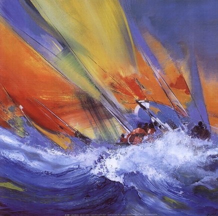 Framed Jeu de voiles Print