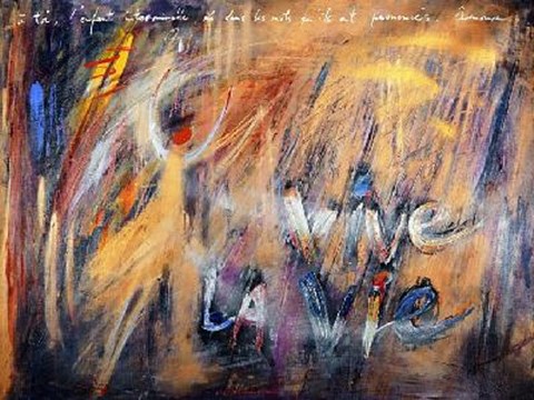 Framed Chock - Vive la vie Size 15.75x11.75 Print