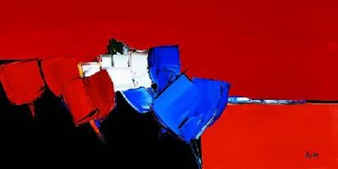 Framed Veronique Vadon - Les 3 oliviers Size 39.5x19.75 Print