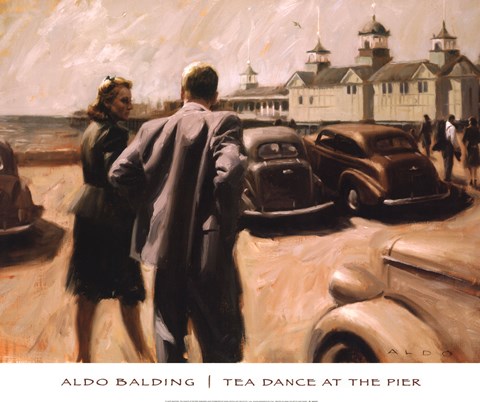 Framed Tea Dance at the Pier Print
