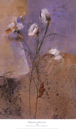 Framed Flowers of June Series I Print